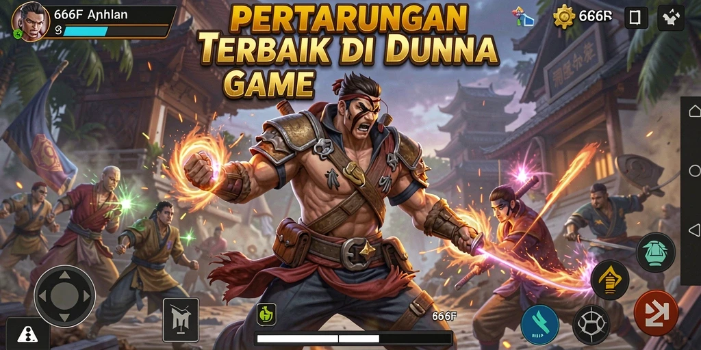 Tampilan gameplay pertarungan yang mendebarkan di 666F.