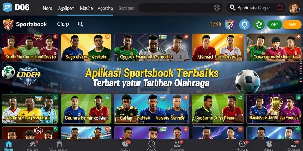 Screenshot D06 menampilkan pengalaman taruhan olahraga yang menarik.