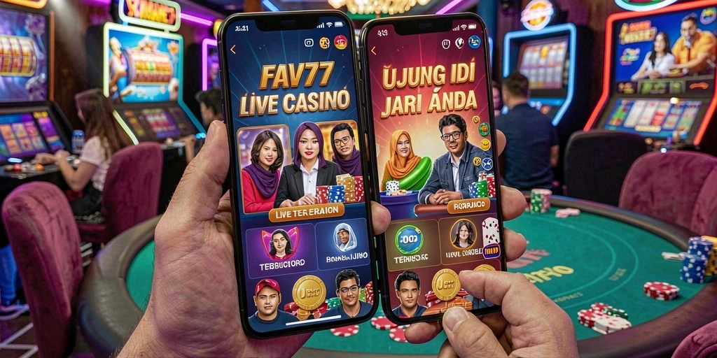 Screenshot FAV77 menampilkan gameplay Live Casino yang mendebarkan.