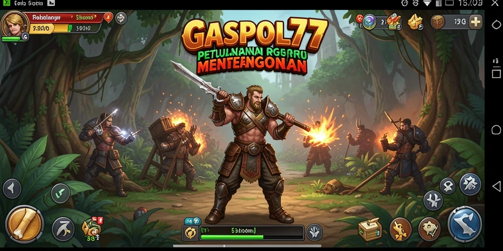 Screenshot GASPOL77 menampilkan aksi pertarungan RPG yang mendebarkan.
