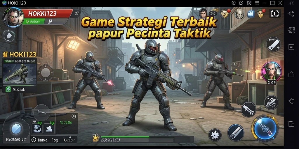 Tangkapan layar HOKI123 menunjukkan gameplay strategi yang menegangkan.