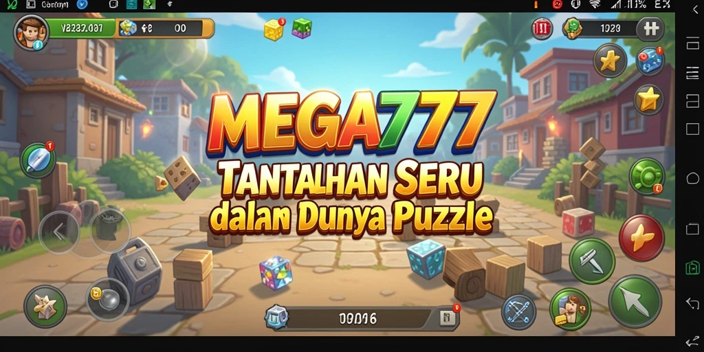 Tampilan gameplay MEGA777 yang penuh warna dan menantang.