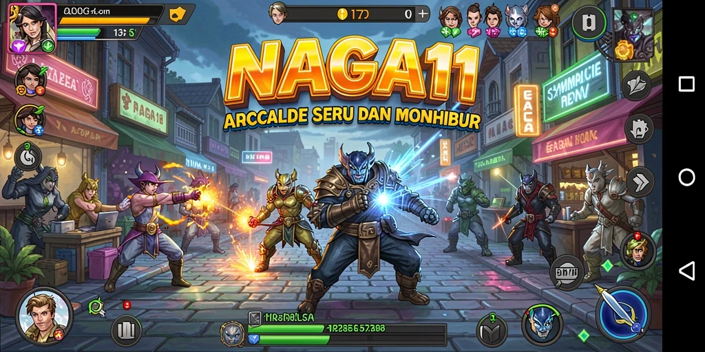 Tangkapan layar gameplay NAGA11 yang menampilkan aksi seru dan tantangan menegangkan.