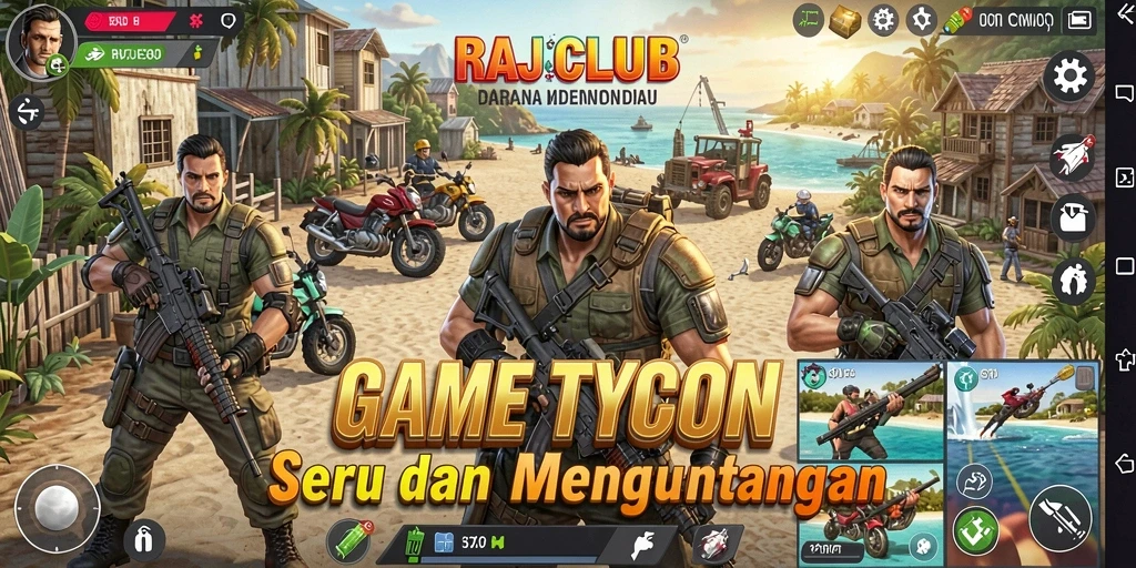 Tampilan screenshot RAJACLUB menunjukkan gameplay Tycoon yang seru.