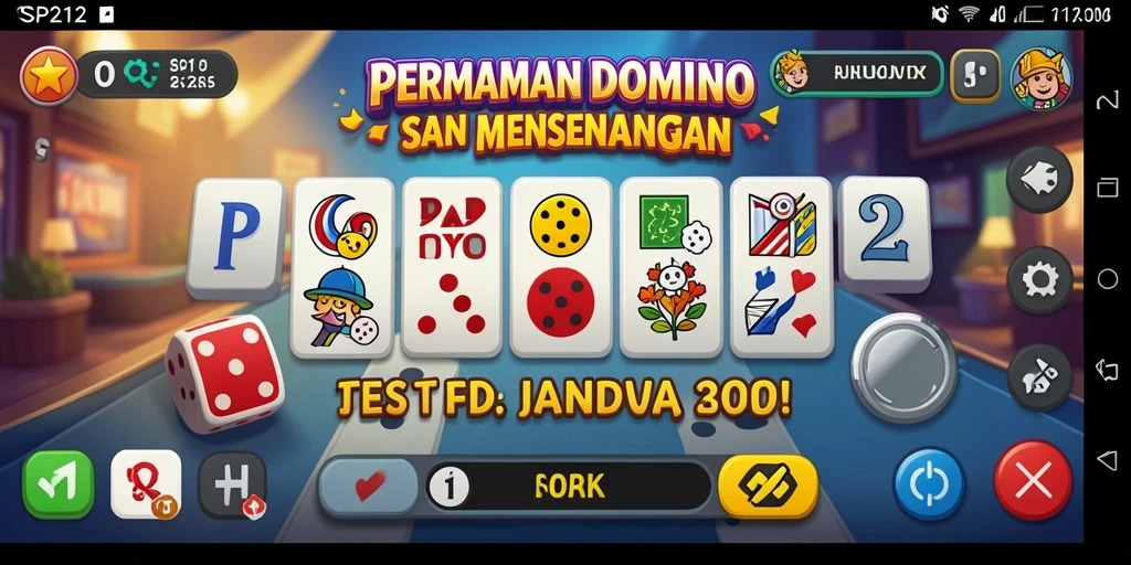 Tampilan gameplay menarik dari SP212 dengan kartu domino.