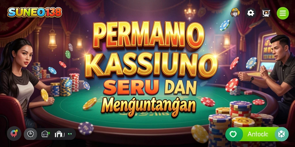 Tampilan gameplay menarik dari SUNEO138 yang menampilkan keseruan permainan Kasino.