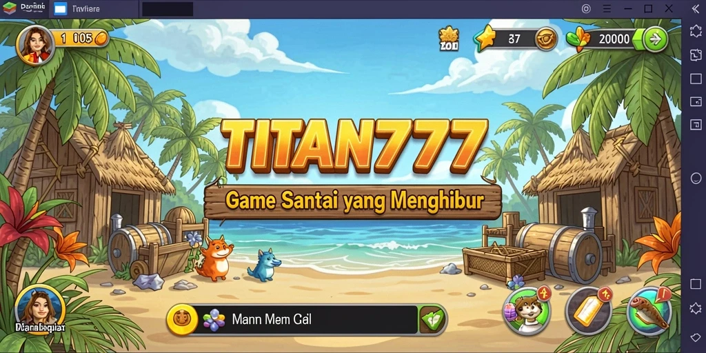 Tampilan gameplay menarik dari TITAN777 yang menyenangkan.