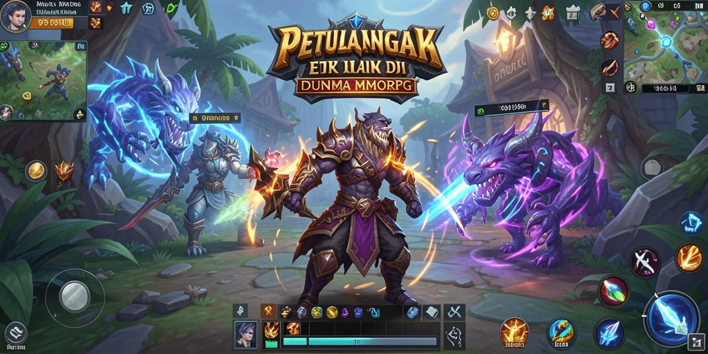 Screenshot gameplay menunjukkan pertempuran epik di dunia V98.