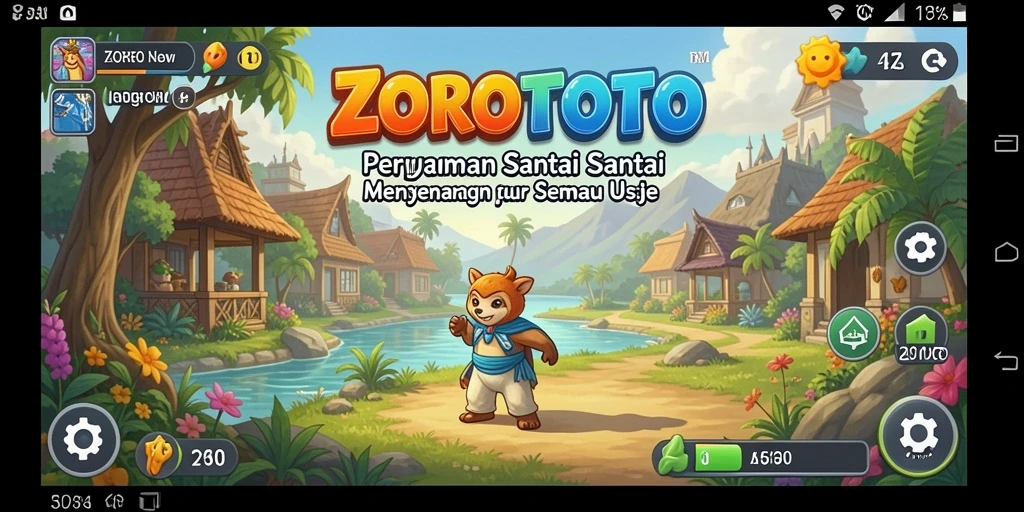 Tampilan gameplay menarik dari ZOROTOTO dengan grafis cerah.